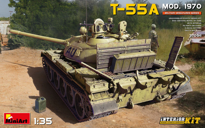 Акция на Середній танк Miniart Т-55А модифікація 1970 року з інтер'єром от Y.UA