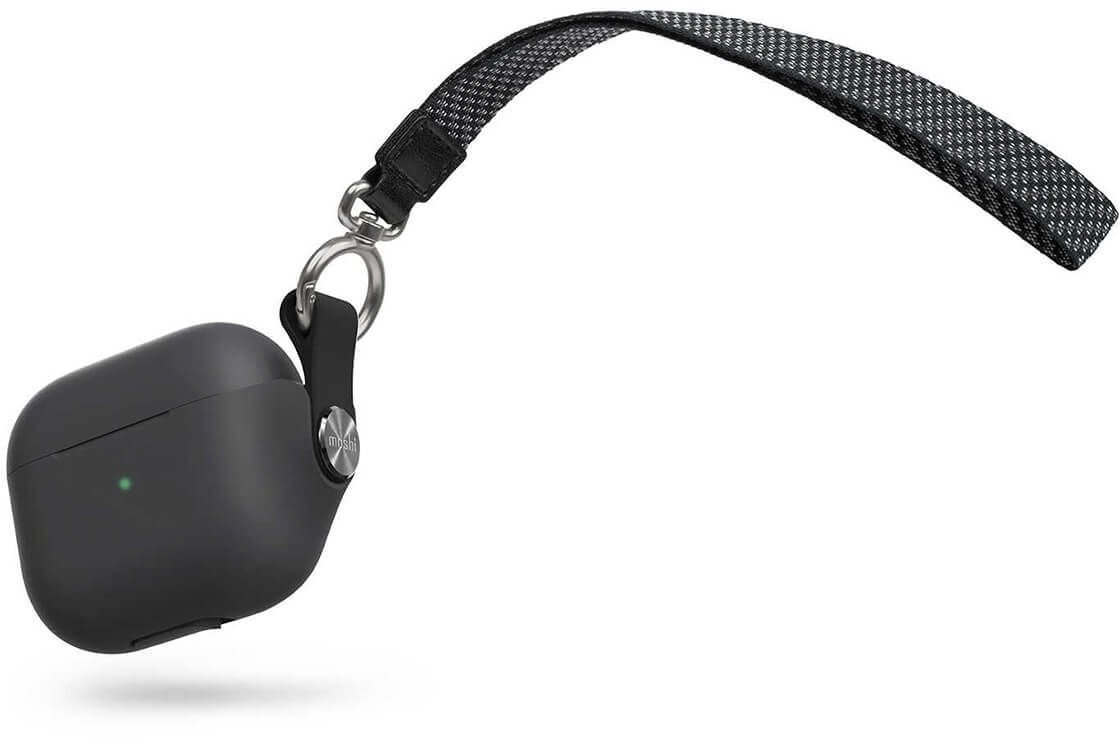 Акция на Чохол для навушників Moshi Pebbo Case Shadow Black (99MO123033) для Apple AirPods 3 от Y.UA