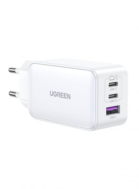 Акция на Ugreen Wall Charger 2xUSB-C+USB CD244 65W White (15334) от Stylus