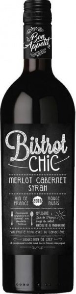 Акція на Вино Bistrot Chic Merlot Cabernet Sauvignon Syrah VdF красное сухое 0.75л (VTS1313360) від Stylus