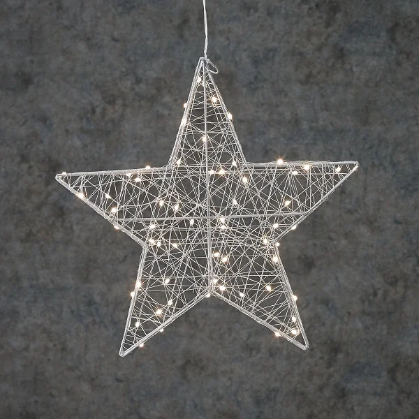 Акція на Звезда декоративная серебристая, диам 38 см, 60 led, Luca від Stylus
