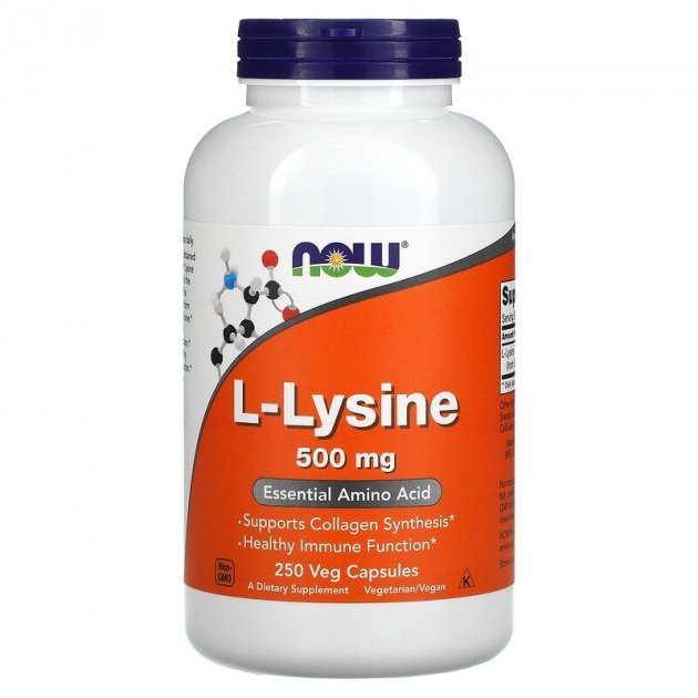 Акція на Now Foods L-Lysine 500 mg Capsules 250 Veg caps від Stylus