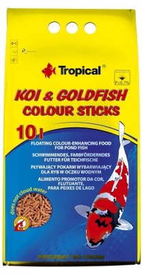 Акція на Сухий корм для ставкових риб Tropical Koi and Gold Color Sticks 10 л/800 г (5900469406564) від Y.UA