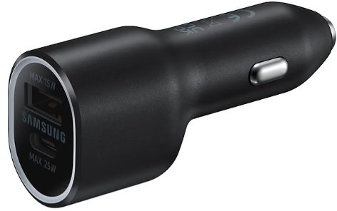 Акция на Samsung Car Charger USB+USB-C Super Fast 25W+15W Black (EP-L4020NBEGRU) от Stylus