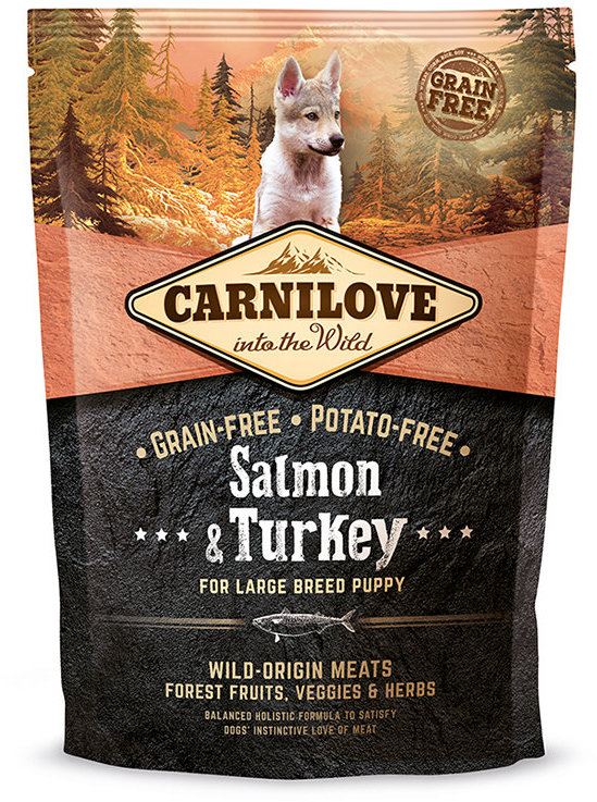 Акція на Сухой корм для щенков крупных пород Carnilove Salmon & Turkey Large Breed Puppy 1.5 кг (8595602508853) від Stylus