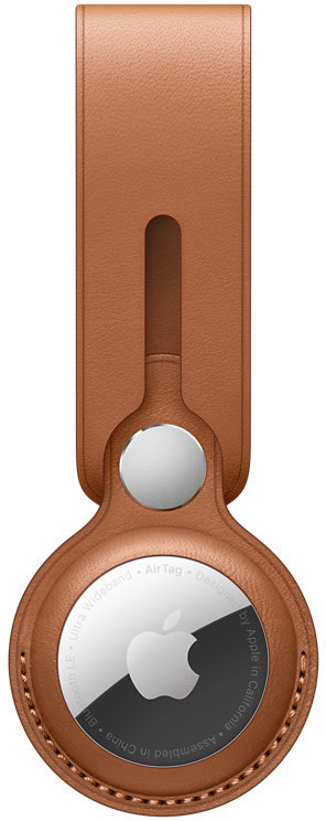 Акция на Apple Holder Leather Loop Saddle Brown for AirTag (MX4A2) от Stylus