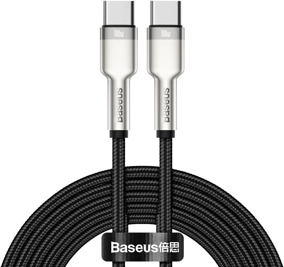 Акція на Baseus Cable USB-C to USB-C Cafule Metal 100W 2m Black (CATJK-D01) від Stylus