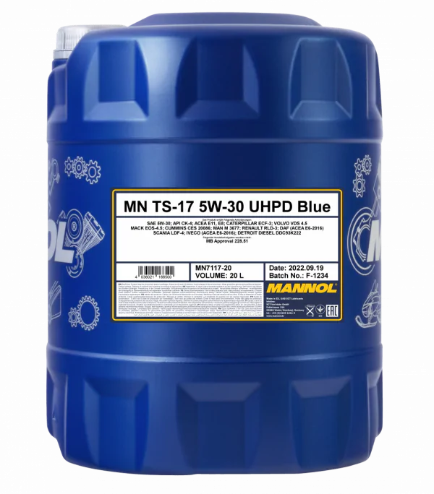 Акція на Моторна олива Mannol TS-17 Blue Uhpd 5W-30, 20л (MN7117-20) від Y.UA