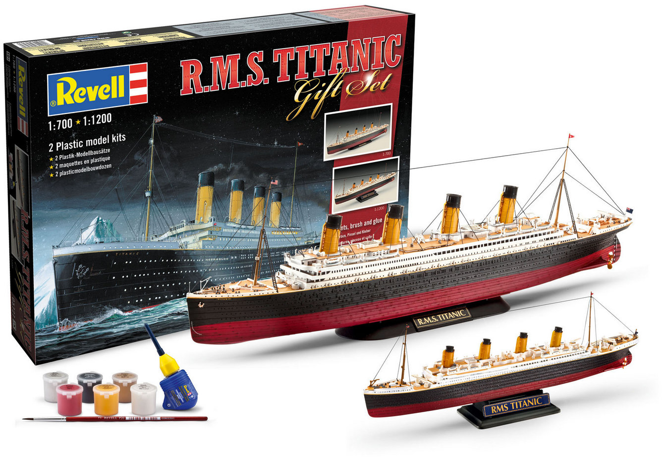Акція на Збірна модель-копія Revell набір Корабель Титанік подарунковий набір рів 4 м 1:700 та 1:1200 від Y.UA