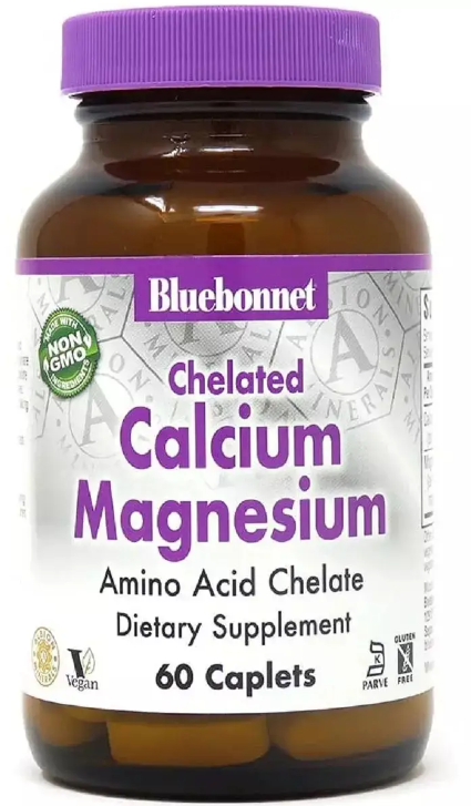 Акція на Bluebonnet Nutrition Chelated Calcium Magnesium Хелатный Кальций и Магний 60 таблеток від Stylus