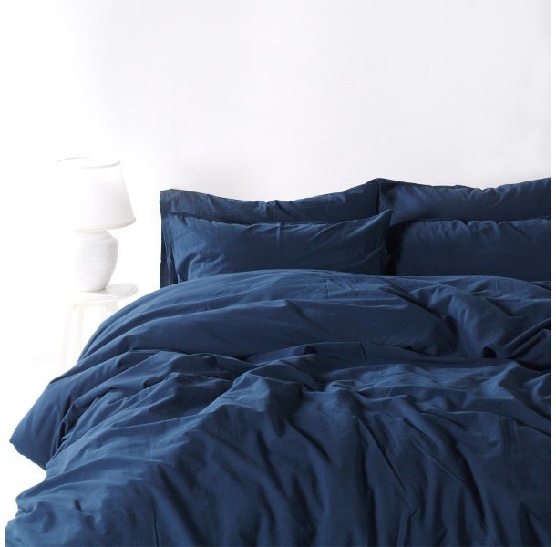 Акція на SoundSleep Stonewash Adriatic dark blue синій, Двохспальний євро (92370821) від Y.UA
