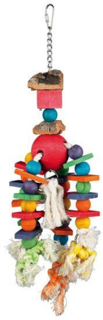 Акция на Игрушка для попугаев Trixie деревянная разноцветная 35 см (4011905589862) от Stylus