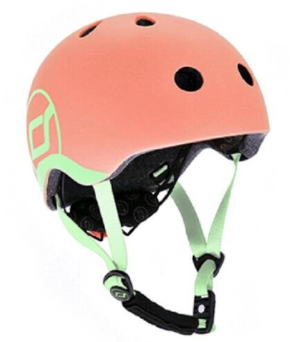 Акция на Шлем защитный детский Scoot&Ride персик, с фонариком, 51-55см (S/M) (SR-190605-PEACH) от Stylus