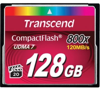 Акція на Transcend 128GB CompactFlash 800X (TS128GCF800) від Y.UA