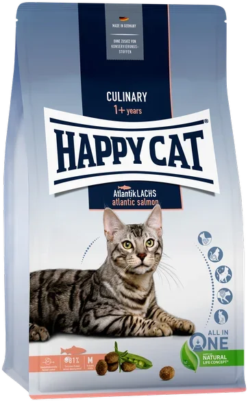 Акція на Сухой корм для взрослых котов Happy Cat Culinary Atlantik Lachs сухой с лососем 10 кг (70555) від Stylus