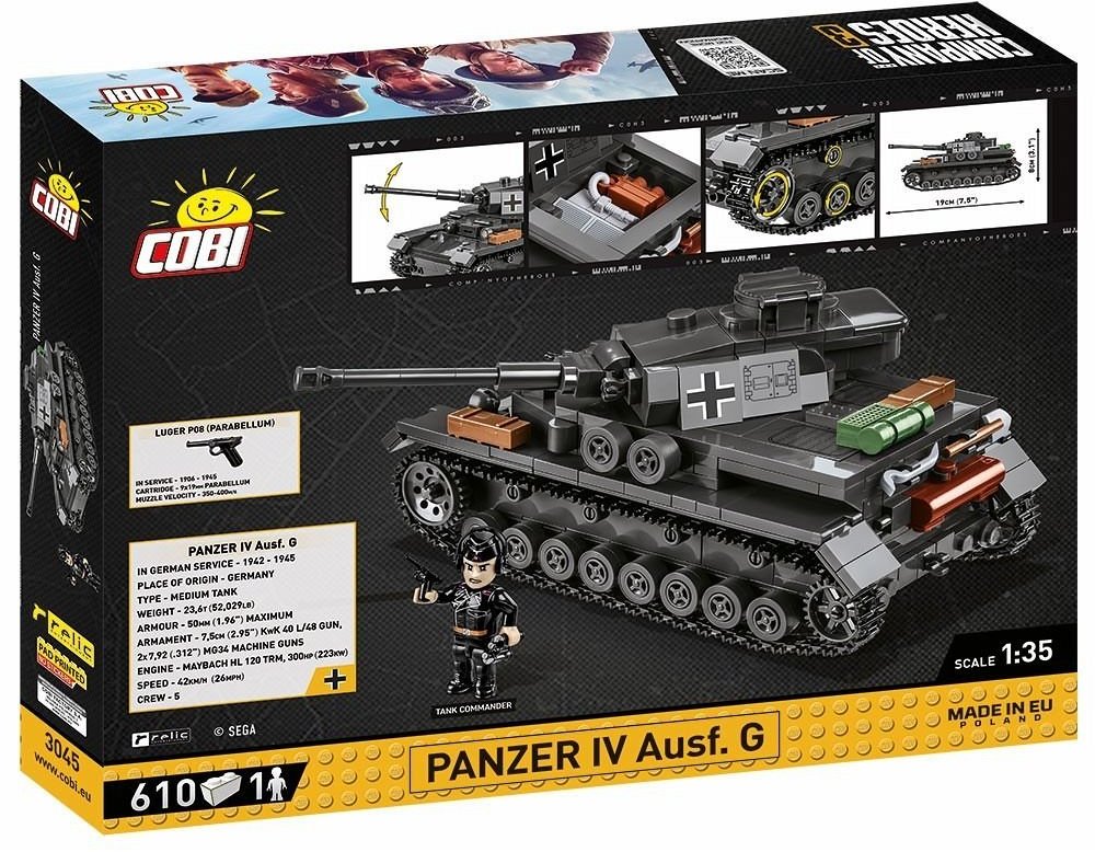 Акція на Конструктор Cobi Company of Heroes 3 Танк Panzer IV, 610 деталей від Stylus