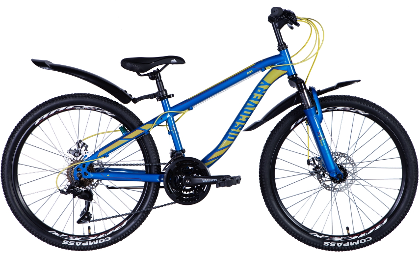 Акция на Велосипед 24" Discovery Flint Am Dd 2024 синий (OPS-DIS-24-329) от Stylus