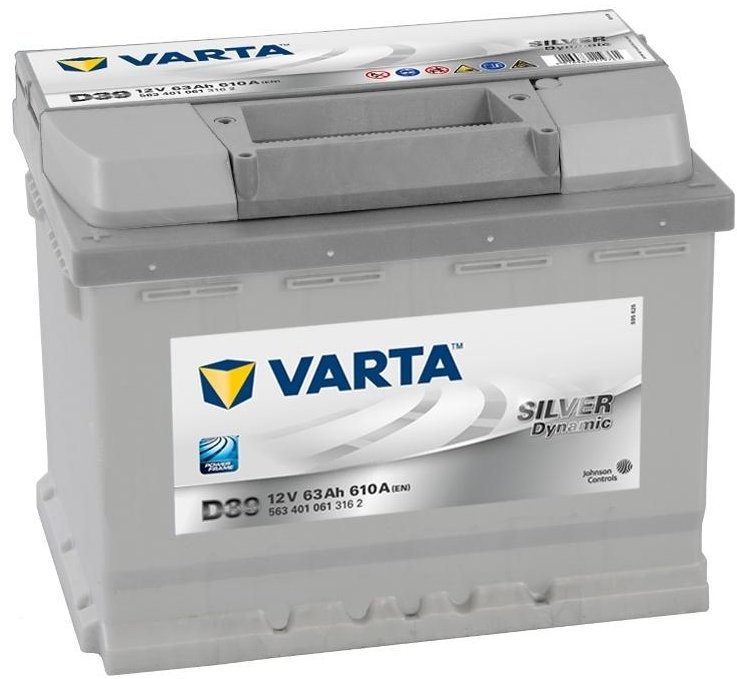 Акция на Автомобильный аккумулятор Varta 6СТ-63 Silver dynamic (D39) от Stylus