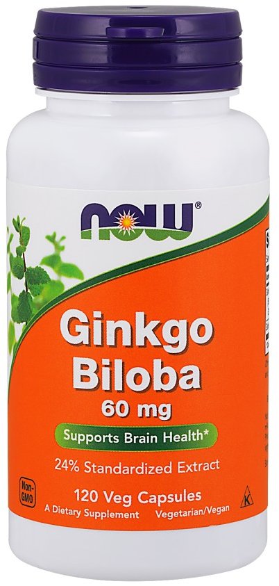 Акція на Now Foods Ginkgo Biloba 60 mg Veg Capsules 120 veg caps від Stylus