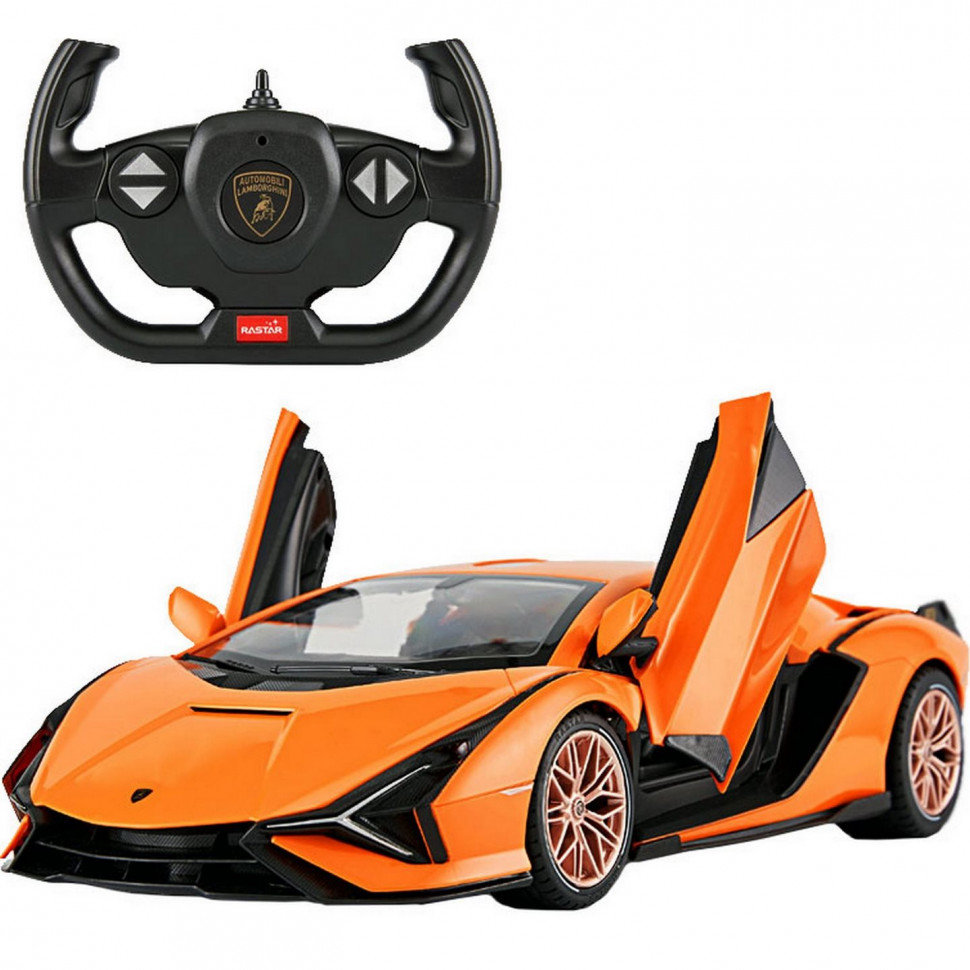 Акція на Машинка на радиоуправлении Lamborghini Sian Rastar 97760 оранжевая, 1:14 від Stylus