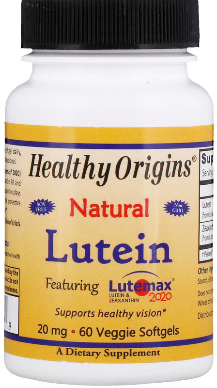 Акція на Healthy Origins Lutein 20 mg 60 veg softgels від Stylus