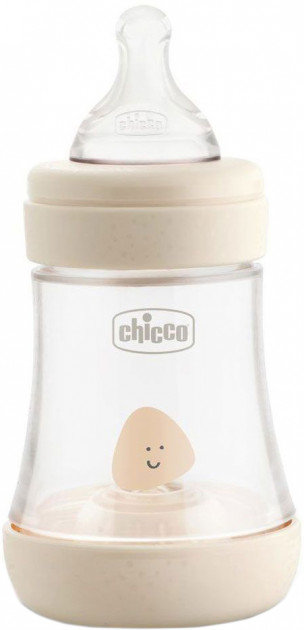Акция на Бутылочка для кормления пластиковая Chicco Perfect 5 с силиконовой соской 0м+ 150 мл Бежевая (20211.30.40) от Stylus