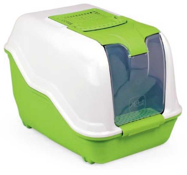 Акція на Туалет для котов с фильтром Mps Netta Green 54x39x40 см зеленый від Stylus
