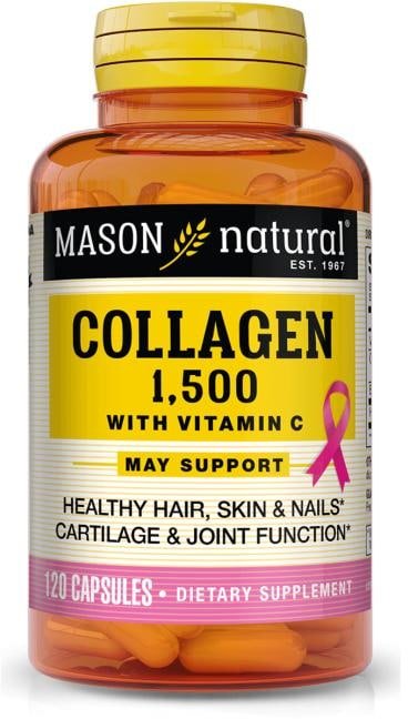 Акція на Mason Natural Collagen 1500 + Vitamin C Коллаген с витамином С 120 капсул від Stylus