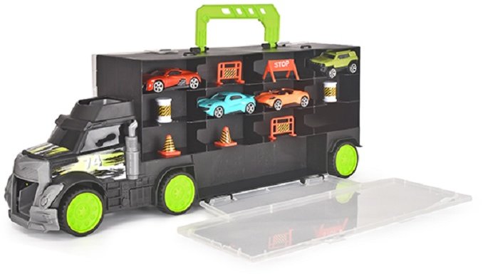 Акция на Игровой набор Dickie Toys Трейлер перевозчик авто (3747007) от Stylus