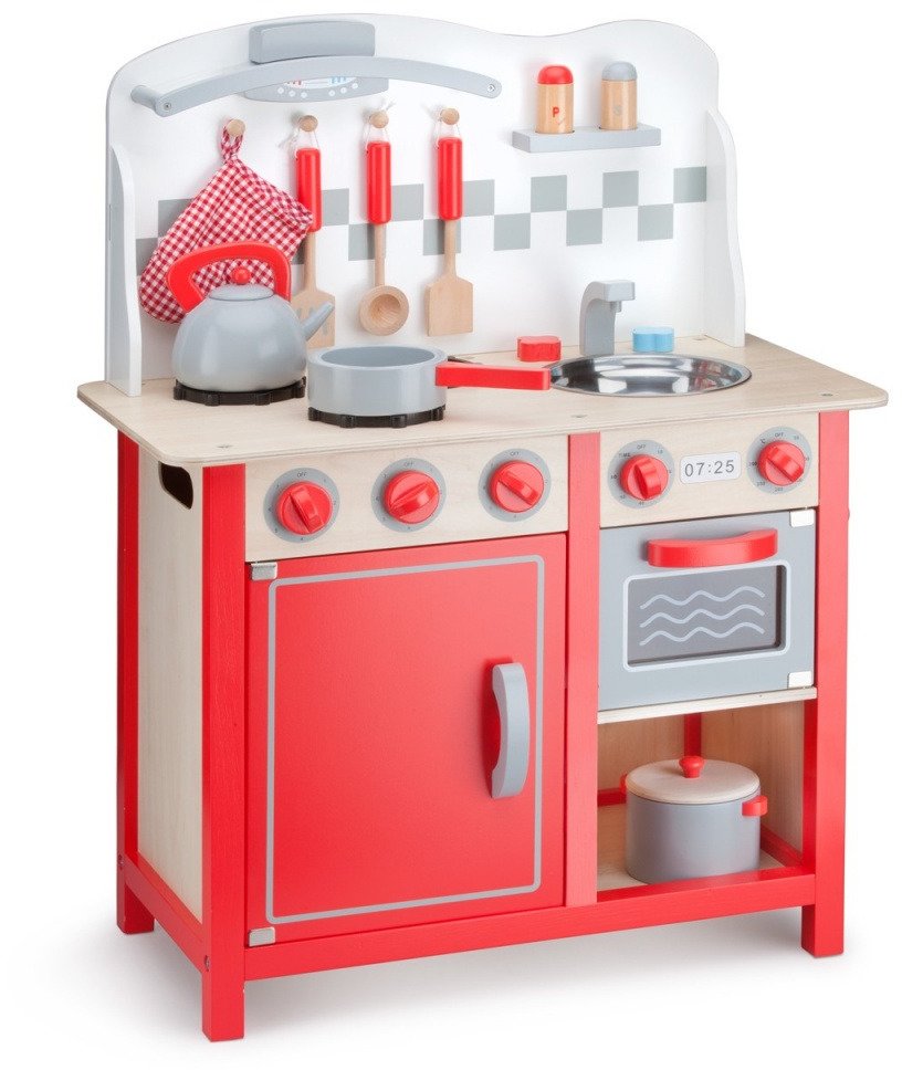 Акція на Дитяча кухня New Classic Toys серія Bon Appetit DeLuxe червона (11060) від Y.UA