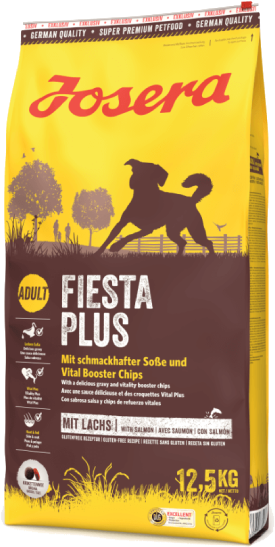 Акція на Сухой корм Josera FiestaPlus для привередливых собак с лососем и домашней птицей 12.5 кг (50012864) від Stylus