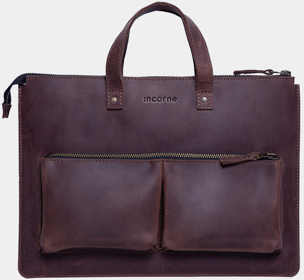 Акція на Incarne Handmade Leather Bag-cover Brave Brown для MacBook Air 13" M3 | M2 | M1 від Y.UA