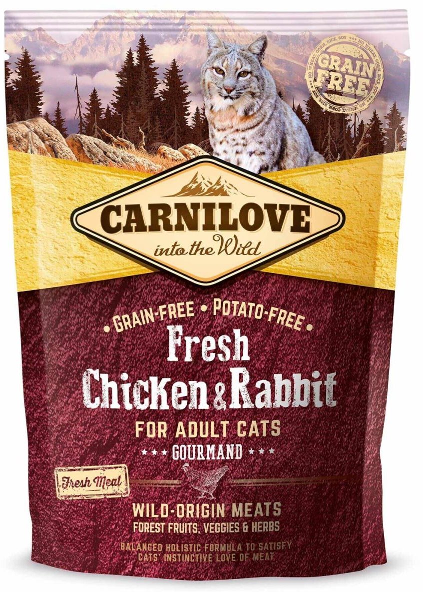 Акція на Сухий корм Carnilove Fresh Chicken Rabbit для дорослих кішок курка і кролик 0.4 кг (8595602527373) від Y.UA