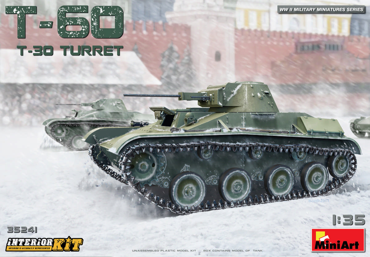 Акция на Збірна модель MiniArt Радянський легкий танк Т-60 (вежа Т-30) з інтер'єром (MA35241) от Y.UA