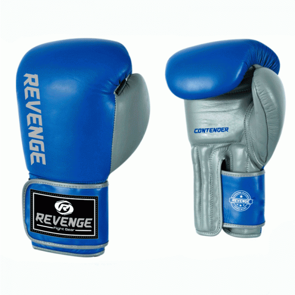 Акція на Боксерские перчатки Revenge 10 унц кожаные синие (EV-10-1038) від Stylus
