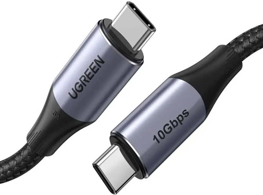 Акція на Ugreen USB-C to USB-C 100W 5A Gen2 10Gbps 1m Black (80150) від Stylus