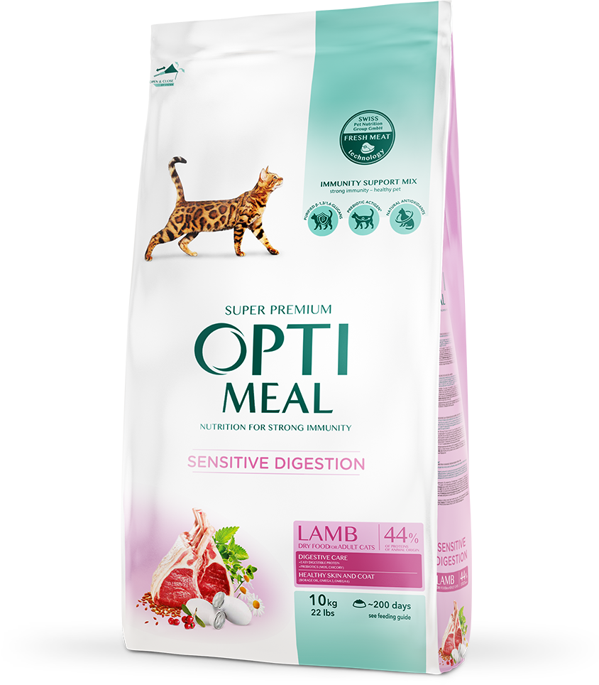 Акція на Сухий корм Optimeal Adult Cats для дорослих котів зі смаком ягняти 10 кг (4820083909986) від Y.UA