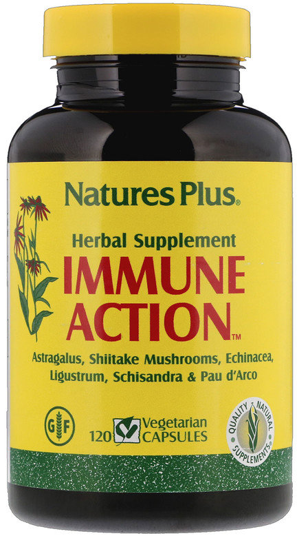 Акція на Nature's Plus, Immune Action, 120 Vegetarian Capsules (NTP1068) від Stylus