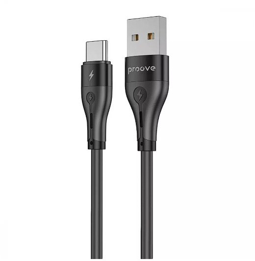 Акція на Proove Usb Cable to USB-C Soft Silicone 2.4A 1m Black від Stylus