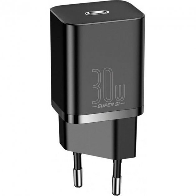 Акція на Baseus USB-C Wall Charger Super Si 30W Black (CCSUP-J01) від Stylus