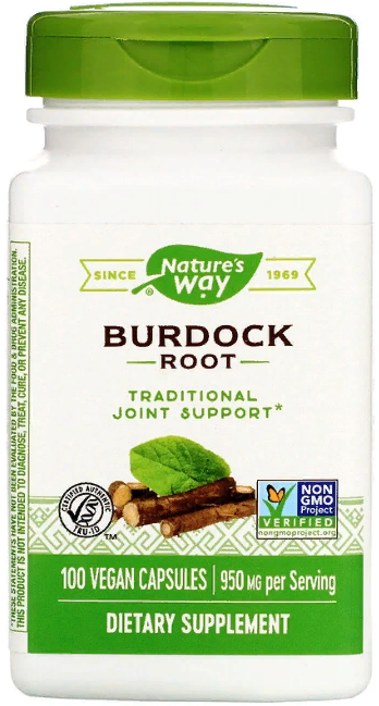 Акція на Nature's Way, Burdock Root, 475 mg, 100 Capsules (NWY-11200) від Stylus