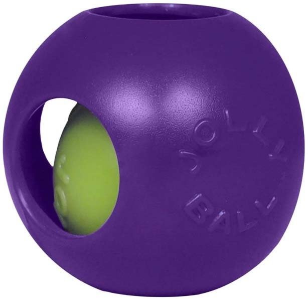 Акція на Игрушка для собак Jolly Pets мяч двойной Тизер болл 10 см фиолетовая (1504PRP) від Stylus