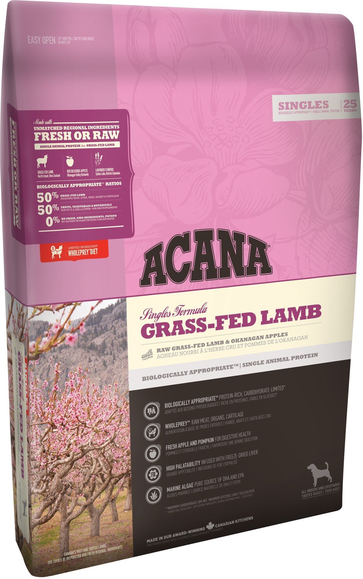 Акція на Сухий гіпоалергенний корм для собак всіх порід Acana Grass-Fed Lamb 6 кг від Y.UA