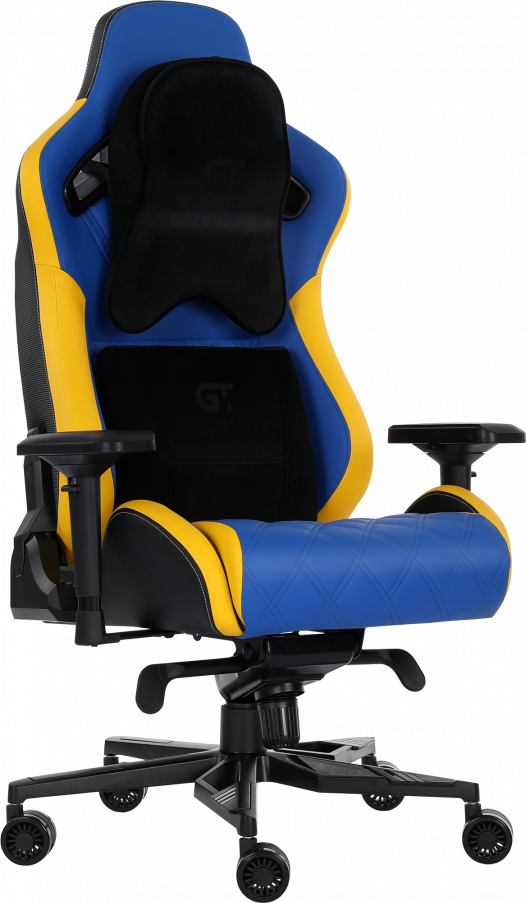 Акція на Кресло Gt Racer X-0724 Blue/Yellow від Stylus