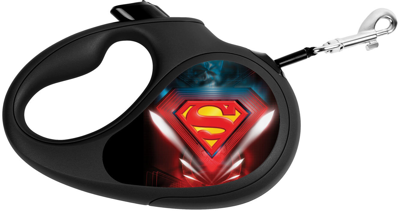Акція на Поводок-рулетка Waudog Design с рисунком "Супермен Лого" до 50 кг, 5 м черный (8126-1012-01) від Stylus
