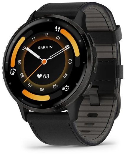 Garmin Venu 3 Slate Stainless Steel Bezel with Black Case and Black Leather Band (010-02784-52)
Garmin Venu 3 Slate Stainless Steel Bezel with Black Case and Black Leather Band (010-02784-52)