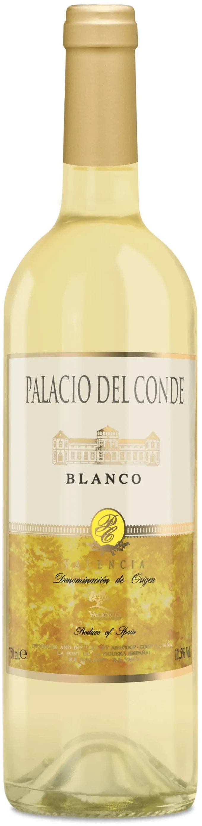 

Вино Anecoop Palacio del Conde D.O., біле сухе, 11.5% 0.75л (MAR8412276138127)