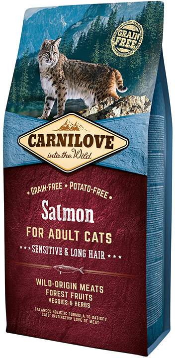 Акція на Сухой корм для взрослых кошек с чувствительным пищеварением Carnilove Salmon Sensitive & Long Hair 6 кг (8595602512270) від Stylus