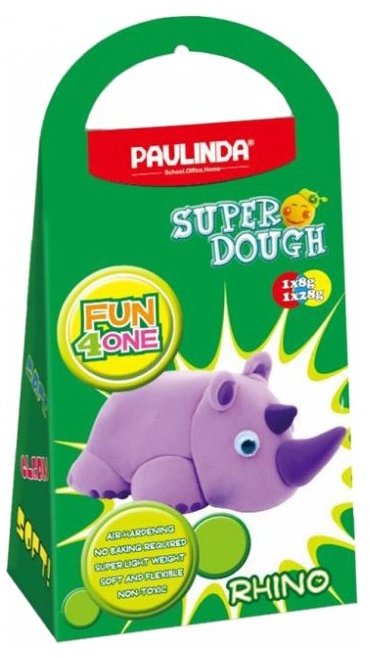 

Масса для лепки Paulinda Super Dough Fun4one Носорог (подвижные глаза)