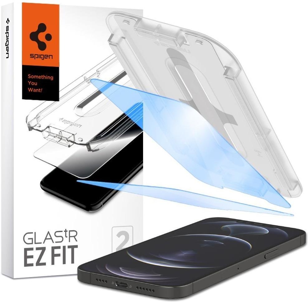 

Spigen Tempered Glass tR Ez Fit Transparency Sensor Open 2 Pack Anti-BlueLight (AGL03389) for iPhone 14 | 13 | 13 Pro